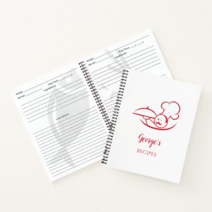 Libro de recetas en espiral personalizado con dise