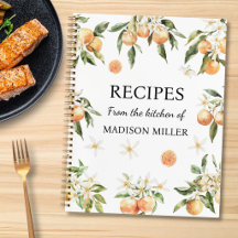 Libro de Recetas Familiares de Floral Naranja Acua