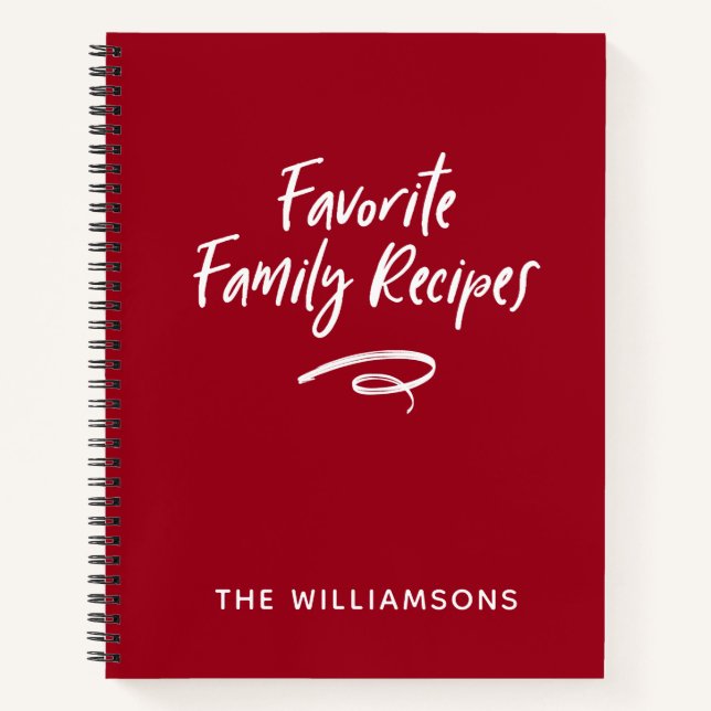 Libro de Recetas Familiares Libro de Cocina  (Anverso)
