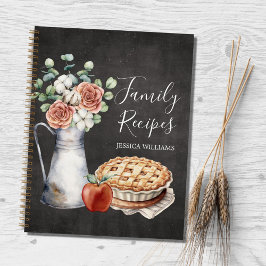 Libro de Recetas Familiares Negro Granja Rústica E