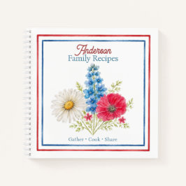 Libro de Recetas Familiares | Recetario Floral de 