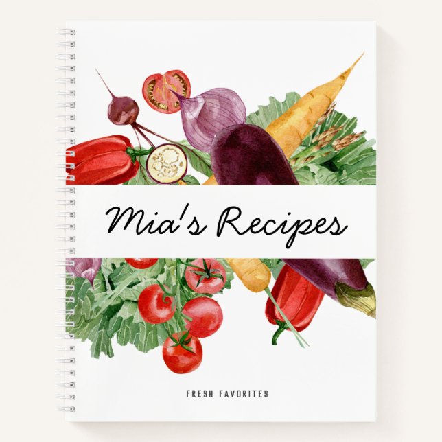 Libro de recetas fresca y saludable (Anverso)