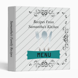Libro De Recetas Moderno En Blanco Y Negro
