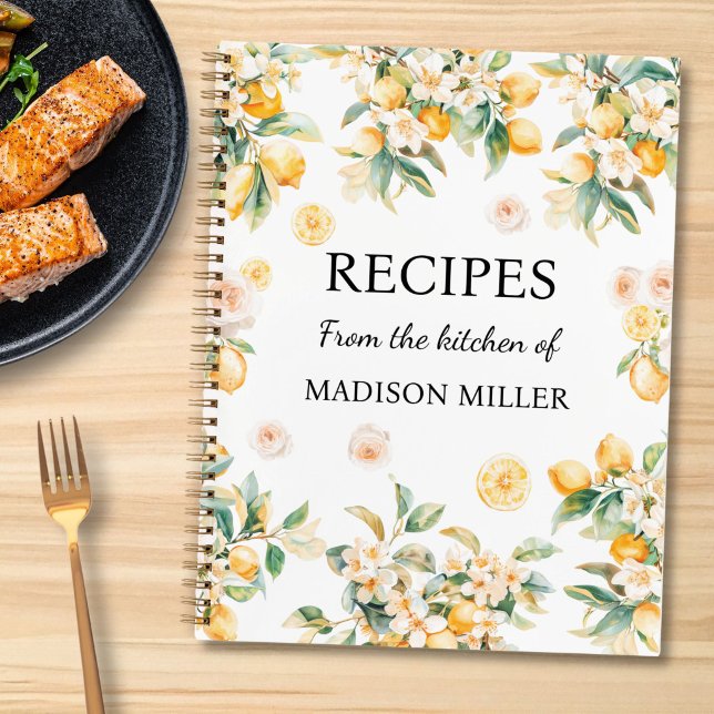 Libro de Recetas Personalizado con Acuarela Floral (Subido por el creador)