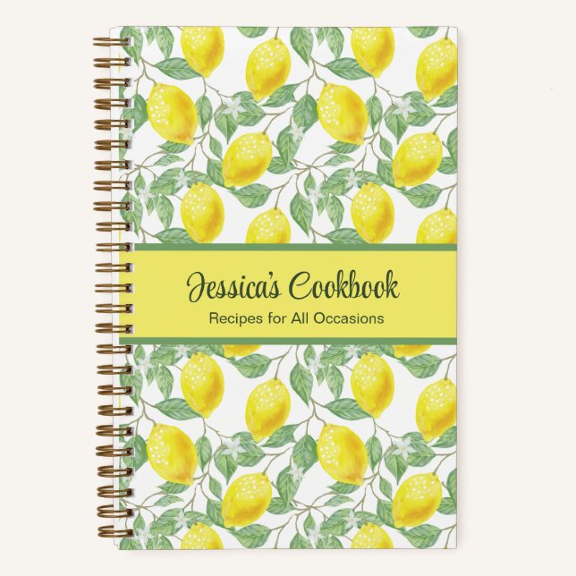 Libro de Recetas Personalizado con Limones (Anverso)