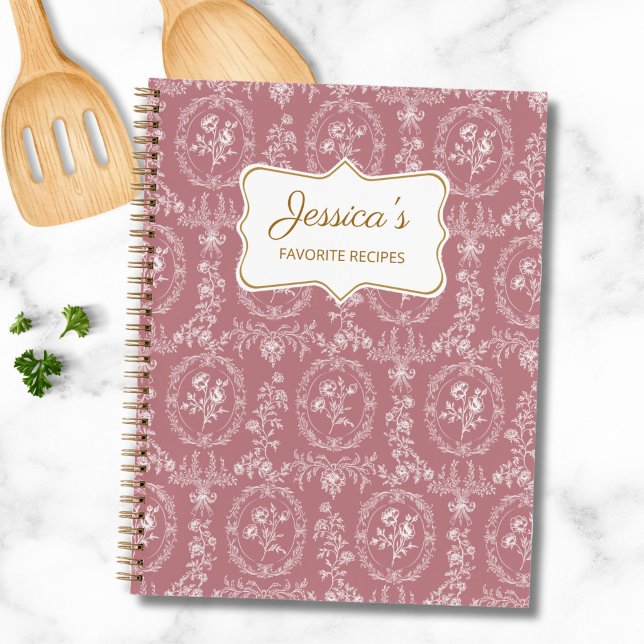 Libro de Recetas Personalizado con Nombre Floral R (Subido por el creador)