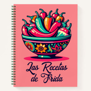Libro de recetas Personalizado de Arte Pop Mexican