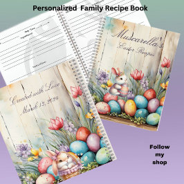 Libro de recetas personalizado de la familia de pa
