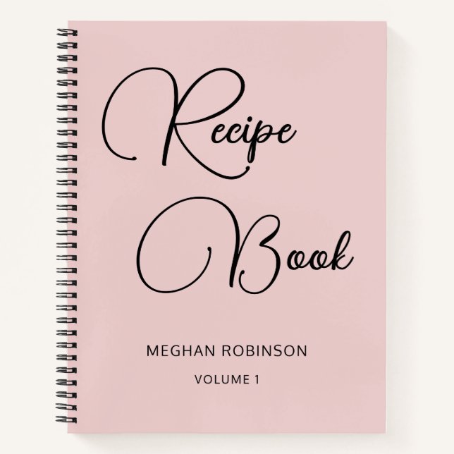 Libro de Recetas Personalizado Escritura Femenina  (Anverso)