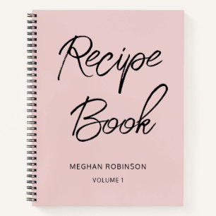Libro de Recetas Personalizado Escritura Femenina 