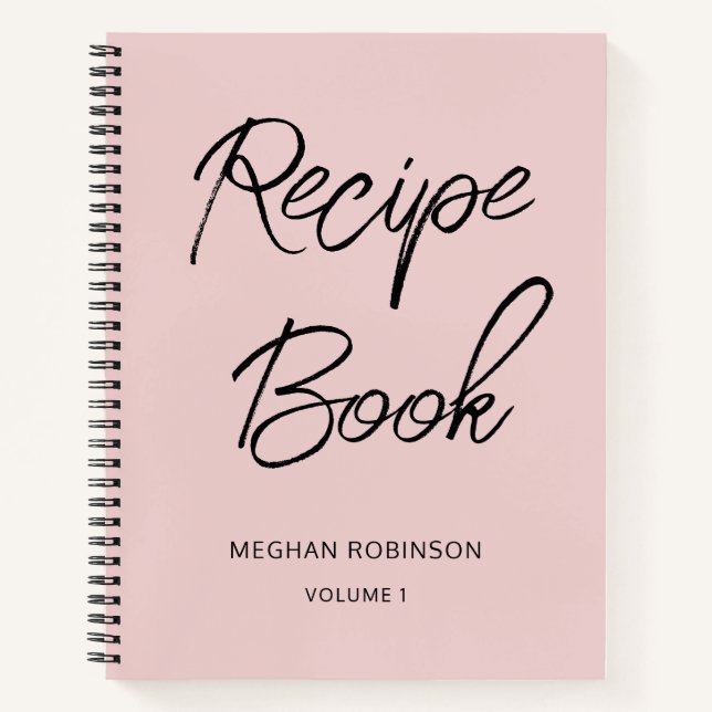 Libro de Recetas Personalizado Escritura Femenina  (Anverso)