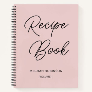 Libro de Recetas Personalizado Girly Script Receta