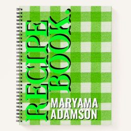 Libro de Recetas Personalizado. | Green Gingham Pl