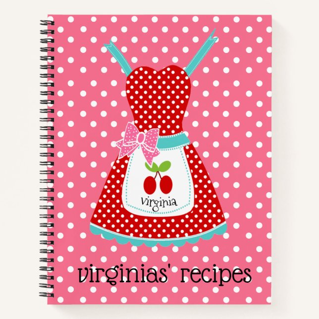 Libro de recetas personalizado retro (Anverso)