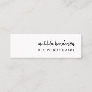 Libro de recetas Recetas favoritas Mini Tarjeta de