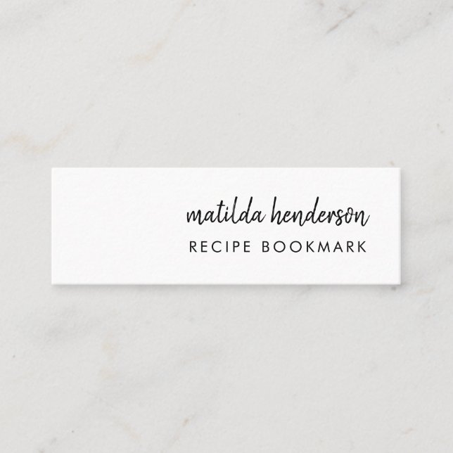 Libro de recetas Recetas favoritas Mini Tarjeta de (Anverso)