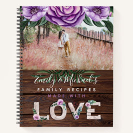 Libro de Recetas Rústicas Regalo de Fotos de Bodas