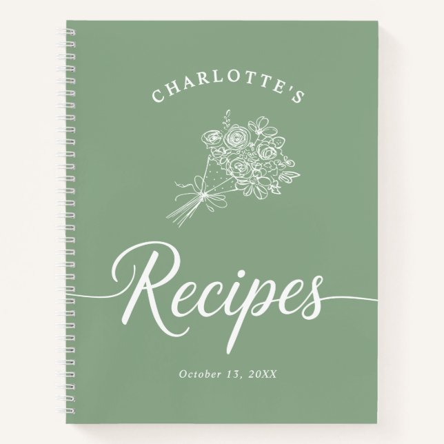 Libro de Recetas Simple Moderno (Anverso)