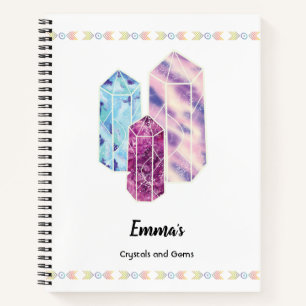 Libro de registro de cristales y gemas personaliza