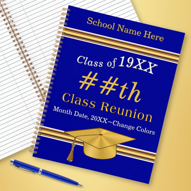 Libro de Registro de Reunión de Clase, CAMBIAR COL (Class reunion sign in book. Personalized class reunion gifts. 55 year, 50 year class reunion ideas.)