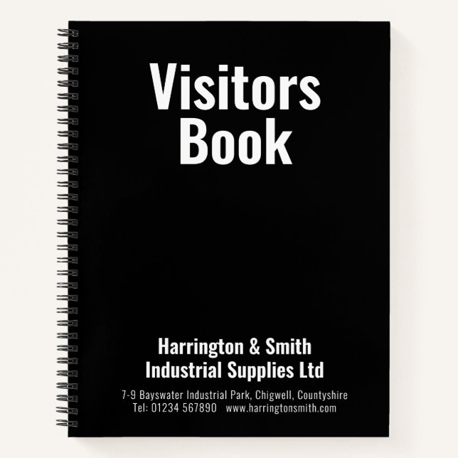 Libro de visitantes para empresas (Anverso)