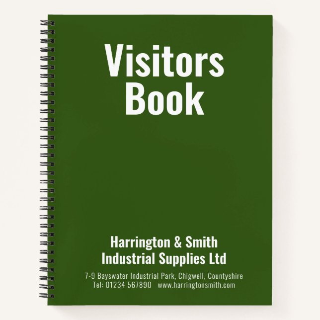 Libro de visitantes para empresas (Anverso)