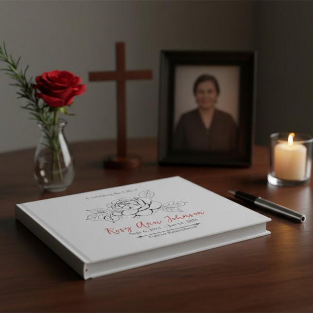 Libro De Visitas Сustom Funeral Memorial Guest Book (Subido por el creador)