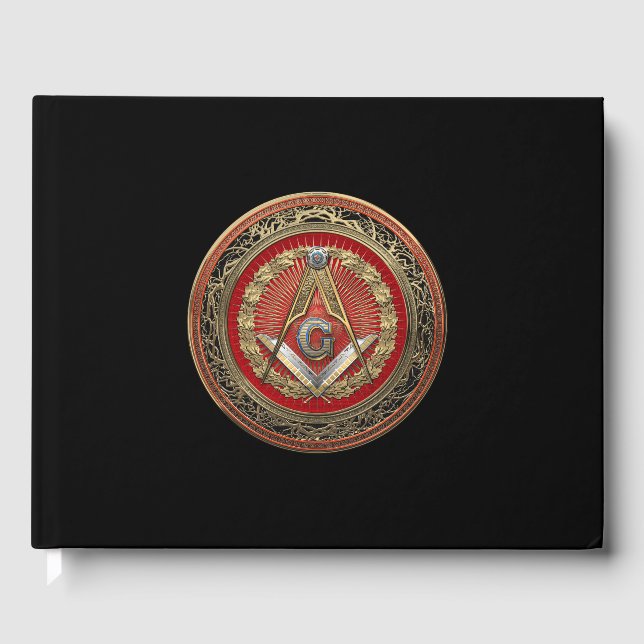 Libro De Visitas [100] Master Mason - Gold Square & Compass (Anverso)