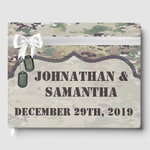 Libro De Visitas 122 páginas Boda Guestbook Army OCP Camo Uniform