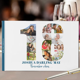 Libro De Visitas 18 Aniversario Recuerde Cuando... Collage de fotos