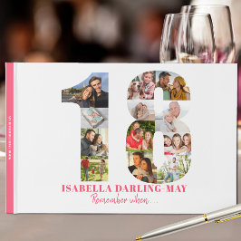 Libro De Visitas 18 Aniversario Recuerde Cuando... Collage de fotos