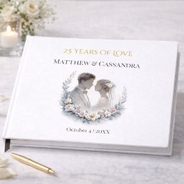 Libro De Visitas 25th Wedding Anniversary Heirloom-Like Celebration