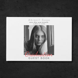Libro De Visitas 2 Foto Graduación Minimalista Moderna Simple