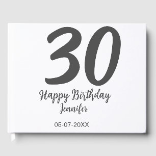 Libro De Visitas 30.ª fecha de adición de cumpleaños año plantilla 
