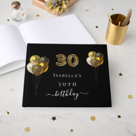 Libro De Visitas 30 años de la huella de leopardo de oro negro