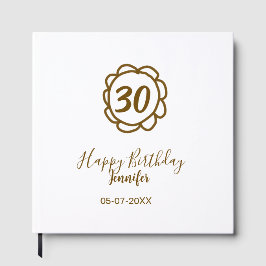 Libro De Visitas 30 cumpleaños añadir nombre fecha año de flor dora
