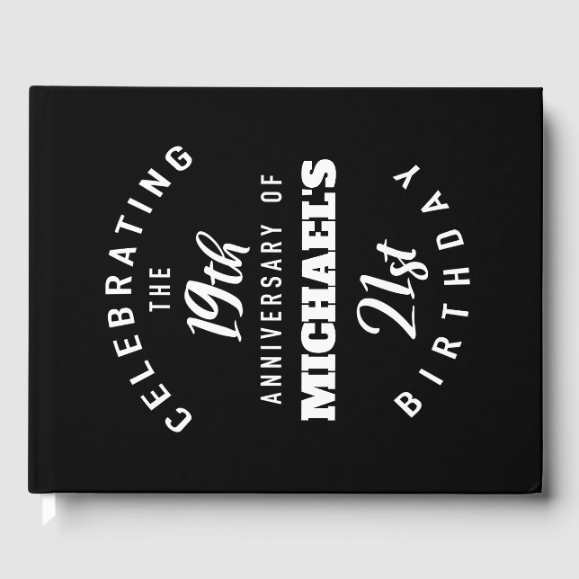 Libro De Visitas 40 cumpleaños, 40 años, personalizado, cumpleaños (Anverso)