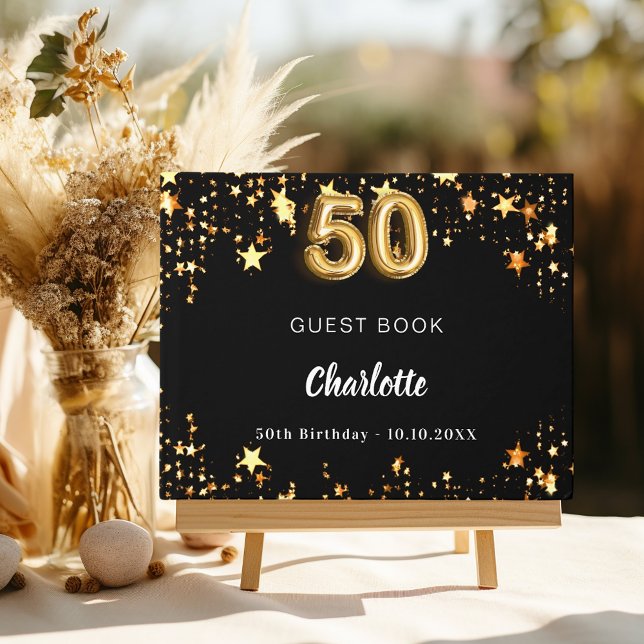 Libro De Visitas 50.º cumpleaños estrellas de oro negro (Subido por el creador)