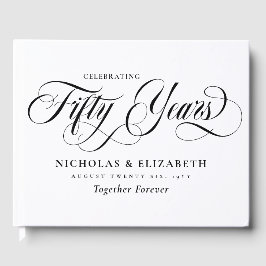 Libro De Visitas 50 Aniversario del guión negro blanco