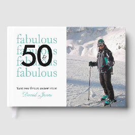 Libro De Visitas 50 & Fabulous 50th Birthday Custom Photo Name