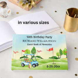 LIBRO DE VISITAS 50TH (ANY YEAR) BIRTHDAY PARTY GOLF SIGN IN 