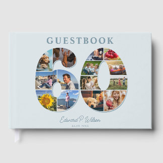 Libro De Visitas 60th Birthday Photo Collage Milestone Guestbook