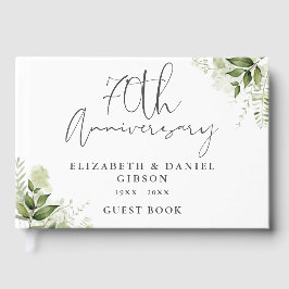 Libro De Visitas 70th Wedding Anniversary Greenery Floral Photo
