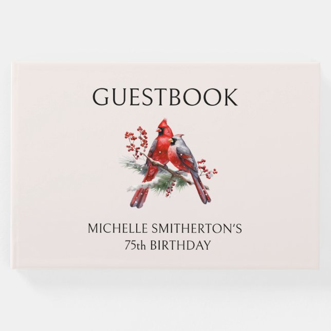 Libro De Visitas 75 Aniversario de la Mujer de los Cardenales Rojos (Anverso)