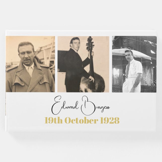 Libro De Visitas 90 Aniversario Personal 3 Foto Momento Cumpleaños (Anverso)