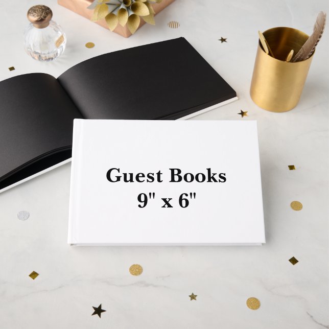 Libro De Visitas 9" x 6" Negro 60# Eclipse (Anverso Abierto)