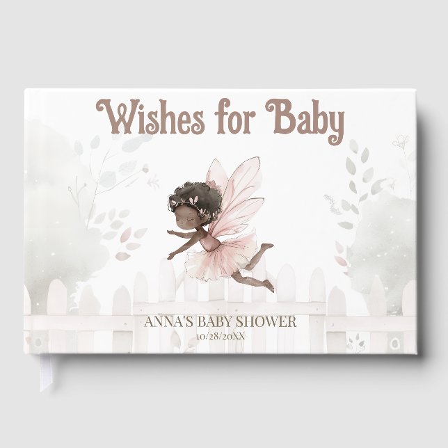 Libro De Visitas A Little Fairy está en camino a Baby Shower (Anverso)