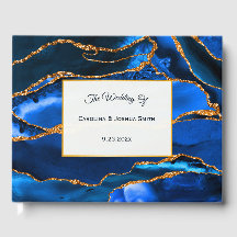 Abstract Blue Agate Watercolor