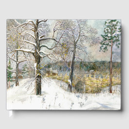 Libro De Visitas acuarela de puente de invierno