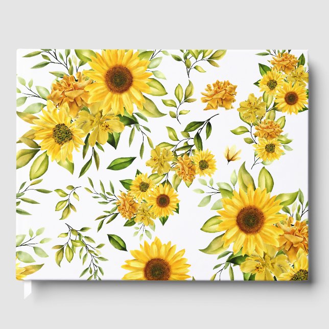 Libro De Visitas Acuarela Girasol 8 (Anverso)